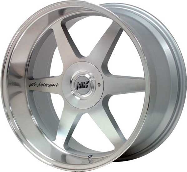 NEW 20" MOTORSPORT ALLOYS WHEELS, IN SILVER WITH BIG POLISHED DISH 9" ALL ROUND